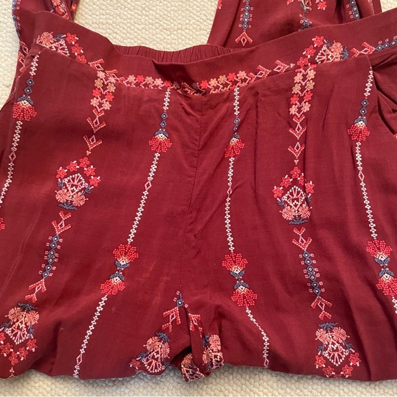 Samantha Dru Rust Print Tie At Ankle Pants s/Small….so comfortable!! - Picture 2 of 5